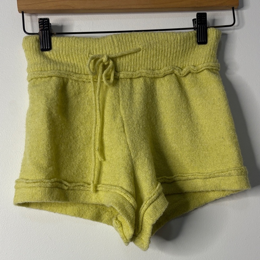Sunny Yellow High Waist Knit Shorts